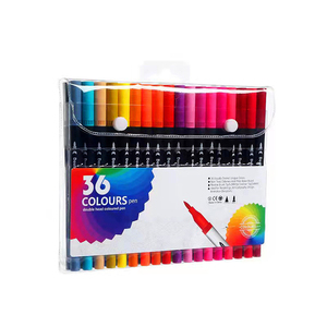 Juego de rotuladores de acuarela de 12 colores con punta doble para principiantes y útiles escolares - Product Image 1