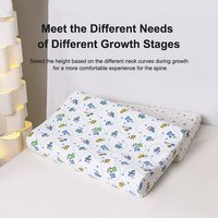Oreiller en mousse à mémoire de forme réglable pour bébé, soulagement de la douleur au cou, soutien orthopédique ergonomique pour la tête et le cou avec housse douce et confortable pour dormir