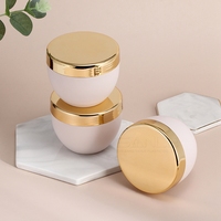Contenant Cosmétique en Gros 250g, Pot Échantillon de Maquillage en Plastique Rose avec Capuchon Doré pour Crème Corporelle et Visage