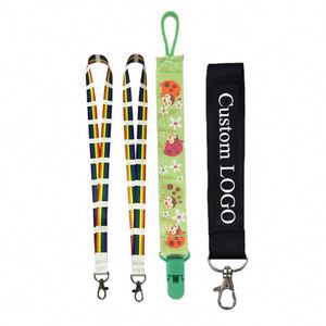Cadeaux d'affaires : Lanière de cou en polyester et porte-clés de poignet avec impression sérigraphiée - Product Image 1