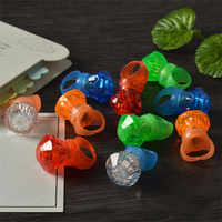 Anneau lumineux LED en gros, anneau lumineux LED en diamant, anneau lumineux néon pour fête, cadeaux de fête lumineux, garniture de panier de Pâques