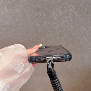 Clair PC + TPU Armure Téléphone étui pour <span class=keywords><strong>iphone</strong></span> <span class=keywords><strong>13</strong></span> 14 15 16 <span class=keywords><strong>Pro</strong></span> <span class=keywords><strong>Max</strong></span> Sans Fil De Charge Magnétique Dragonne Bracelet Antichoc Couverture - Product Image 6