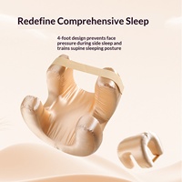 Nouvel Oreiller en Mousse à Mémoire de Forme Anti-Rides pour Dormeurs Latéraux, Forme Extraterrestre pour la Prévention des Plis Nasolabiaux et le Lifting du Visage