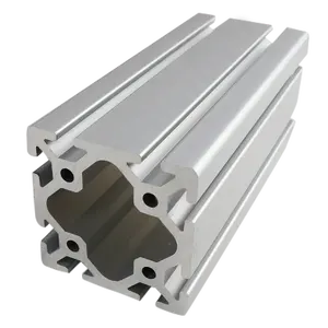 Factory Silver Anodized Heavy duty 8080 V slot aluminium extrusion profile 80x80 aluminum profiles