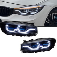 Phares LED améliorés pour BMW F34 Série 3 GT 2013-2020, avec lentille de projecteur LED DRL et clignotants séquentiels gauche et droit, Plug and Play