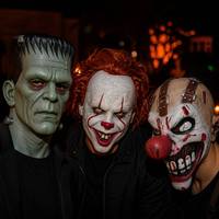 Ensemble de masques en latex d'horreur - Frankenstein Pennywise Clown maléfique 3 modèles Certifié EN71 REACH |   Cosplay d'Halloween en gros OEM