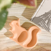 Moule en silicone LEQU Happy And Fun pour plateau en résine (motifs pomme, poire, écureuil, châtaigne) – Idéal pour la décoration de bureau et la fabrication de bonbonnières