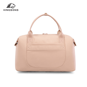 Kingsons Pink Women's Tote Bag Large Capacity Polyester Solid Color Everyday Use - Product Image 2