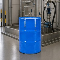 Fût métallique bleu robuste de 55 gallons pour le transport de produits chimiques, le stockage de carburant industriel, barils en acier avec trou de bouchon scellé