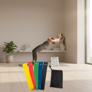 Ensemble de 5 bandes de résistance personnalisables avec logo, sans latex, en TPE, haute élasticité, portables, pour exercices de fitness - Product Image 3