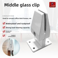 Pince pour écran rectangle réglable en alliage d'aluminium moderne panneau de séparation en verre accessoires de quincaillerie fixes pour bureau salon