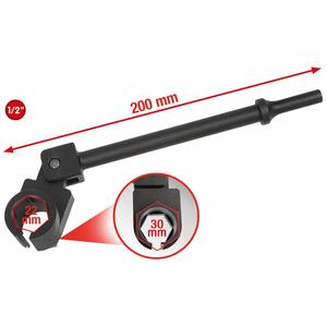 KS TOOLS Clé à charnière pour sonde lambda d'impact 22.0mm - Product Image 4