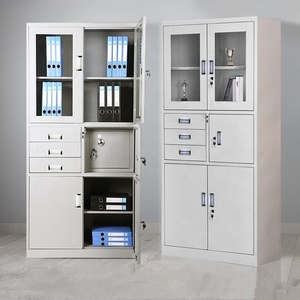 Durable Metal Office Filing Cabinet with 3 <b>Drawers</b> and Safe <b>Box</b> Lockable Steel Secure <b>Storage</b> Cupboard - Product Image 2