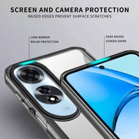 Transparent acrylique PC TPU antichoc étui de protection pour téléphone portable pour OPPO A60 4G Reno 11F A79 A59 A38 A55
