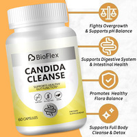 Cleansing Candida : Capsules naturelles à base de plantes pour la détox intestinale et le soutien immunitaire, santé du côlon, 60 pièces/flacon, pour adultes et hommes, avec protéase