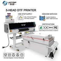 Impresora DTF LETOP Factory de 60CM I3200 con 5 cabezales para transferencia de camisetas, impresión digital en película PET