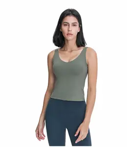 Femmes Gym Exercice Athlétique Yoga Tops Sleeveless Activewear Singlet Workout Tank Tops Racerback Sports Shirts Running Vest