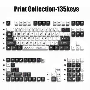 Teclas Minimalistas de 129 Teclas con Grabado Lateral Translúcido, PBT Sublimado con Calor, Perfil Cherry, Juego de Teclas para una Configuración Estética - Product Image 3