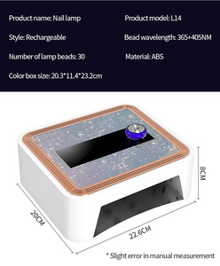 Lámpara de uñas inalámbrica, luz LED UV recargable, secador de uñas rápido con diamantes de imitación brillantes y temporizador 0-120S para salón y hogar - Product Image 5