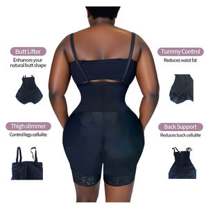 Gran oferta, ropa moldeadora de cintura alta para levantador de glúteos, bragas colombianas con decoración de encaje, pantalones cortos transpirables con Control de barriga para mujer - Product Image 2