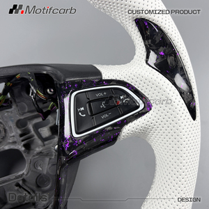 Volante de Fibra de Carbono Forjado Personalizado en Morado para Ford Focus MK3 RS ST ST-Line 2015-2018, Mejora del Interior del Automóvil - Product Image 4