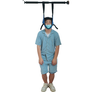 Cinturón de tracción cervical Yuqilin, color azul real, estirador cervical manual para uso en el hogar y al aire libre - Product Image 1