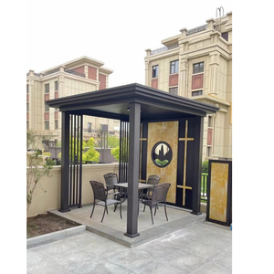 एल्यूमीनियम मिश्र धातु जलरोधक न्यूनतम विरोधी जंग अनुकूलन योग्य बड़े पैमाने पर शानदार आउटडोर आंगन सनशेड मंडप - Product Image 1