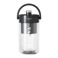 Premium BPA-vrije USB draagbare persoonlijke blenderbeker 330ml glazen fles verse sapcentrifuge min fruit Vitamer blender mixer voor smoothies