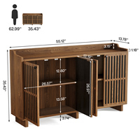 Tribesigns buffet armoire de luxe 55 pouces ferme cuisine armoire de rangement buffet armoire meubles