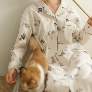 <span class=keywords><strong>Pigiama</strong></span> Personalizzato in Cotone, Bambù e Modal per Donne, Set Morbido da Notte, Abbigliamento da Casa, <span class=keywords><strong>Pigiama</strong></span> a Due Pezzi per Donna - Product Image 4