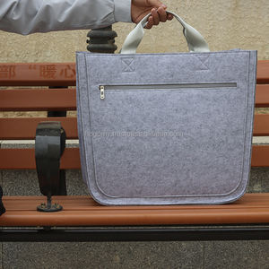 Bolsos de Regalo Clásicos de Gran Capacidad con Asa de Listón Decorativa, Bolsa de Fieltro PET Rectangular, Bolso de Compras Unisex Promocional - Product Image 1