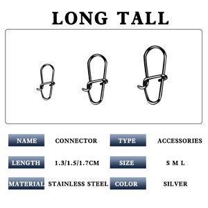 Mosquetón Giratorio Ytqhxy de Acero Inoxidable con Cierre de Resorte, Accesorio de Pesca, 5 Unidades por Bolsa - Product Image 5