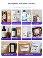 Étiquettes personnalisées en PVC pour aliments surgelés, étiquettes de repas préconfectionnés, étiquettes adhésives en rouleau résistantes aux basses températures, imperméables