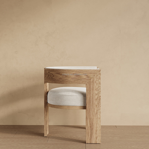 FERLY Sedia da Pranzo Moderna Classica con Schienale a Botte e Base a Treppiede <span class=keywords><strong>in</strong></span> <span class=keywords><strong>Legno</strong></span> di Quercia Massiccio, <span class=keywords><strong>Seduta</strong></span> Artigianale - Product Image 4