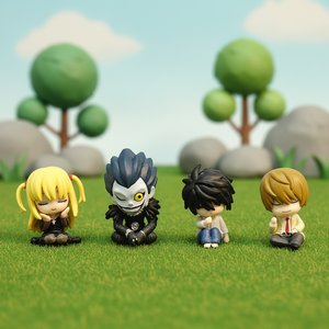 ฟิกเกอร์อนิเมะญี่ปุ่นดีไซน์ใหม่ ชุด 4 ตัว  ตัวละครเดธโนต้า  ฟิกเกอร์แอคชั่นเวอร์ชั่น Q ไลท์ ยาคามิ เรม ของเล่นตั้งโชว์บนโต๊ะ - Product Image 1