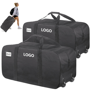 Sacs de déménagement extra-larges robustes avec roulettes, pliables, 92L, sacs de transport à roulettes pour le voyage, l'emballage ou le stockage - Product Image 1
