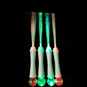 Fiber optik değnek çok renkli parlak çubuk kolye plastik LED Fiber optik değnek yanar - Product Image 6