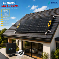 Panneau solaire pliable JiYao 480W, rendement de 25%, haute puissance, noir, 128 cellules, 182mmx91mm, utilisation en camping-car, marine, extérieur