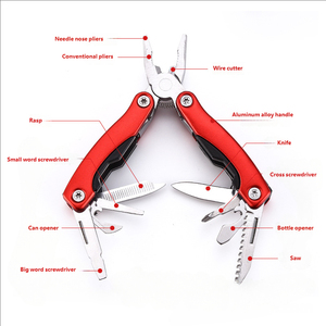 Outdoor <b>Multi</b>-Function Metric Folding <b>Pliers</b> with Aluminum Alloy Handle Serrated Steel Jaw for Crimping DIY OEM/ODM Customizable - Product Image 6