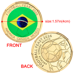 2026 ABD Kanada Meksika Futbol Yarış Kupası Metal Hatıra Parası Spor Mücadelesi Parası Hayranlar İçin Hediyelik Eşya - Product Image 2