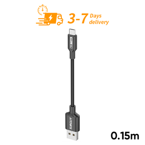 สายชาร์จ SUNGUY ได้รับการรับรองมาตรฐาน CE ความยาว 0.15 เมตร สายถักไนลอน ชาร์จเร็ว USB สำหรับตลาดยุโรป - Product Image 1