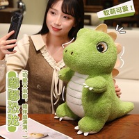 Peluche Dinosaure Vert Personnalisée en Gros, Jouet en Peluche Mignon Rembourré en Coton, Cadeau Dragon Vert pour Enfants, Poupées Douces