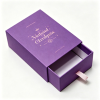 Boîte d'emballage coulissante en carton rigide de luxe, écologique et recyclable, sur mesure, pour bijoux