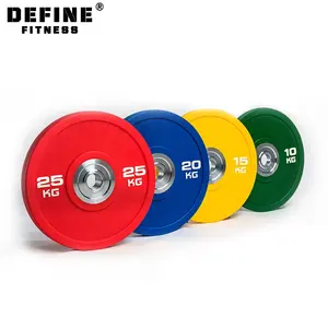 定义健身颜色橡胶重量板健身比赛重量板聚氨酯比赛聚氨酯聚氨酯保险杠板