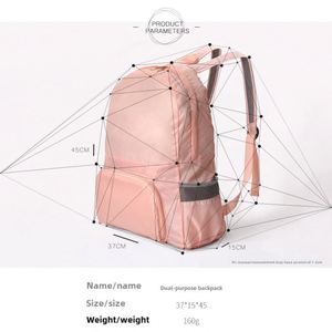 Versatile Folding Dualshoulder <b>Backpack</b> for Sports Outdoor Leisure Waterresistant Adsprintable Polyester Bag - Product Image 3