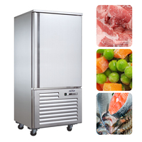 Congélateur rapide commercial 10 plateaux, capacité 250L, congélation profonde -45°C, conception à refroidissement par air, programme de réfrigération personnalisé, magnétique