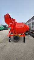 Mezcladora de Concreto Portátil Personalizada con Motor Diésel de 500L y 5.5KW, Alta Eficiencia, 10-14M3/H, Descarga Automática, Marca SG, 1 Año de Garantía
