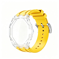 OEM Biokeramik-Silikonarmband mit Transparentem Band für AP X Swatch Royal Pop, Individuell Gefärbtes Uhrenarmband
