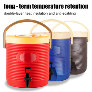 <span class=keywords><strong>Rouge</strong></span> bleu marron Portable Restaurant et café utiliser l'eau chaude garder l'isolation chaude baril de thé au lait - Product Image 3