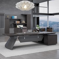 Bureau présidentiel de grande taille pour patron Table de classe moderne simple avec chaise Combinaison de meubles modulaires Bureau principal moderne